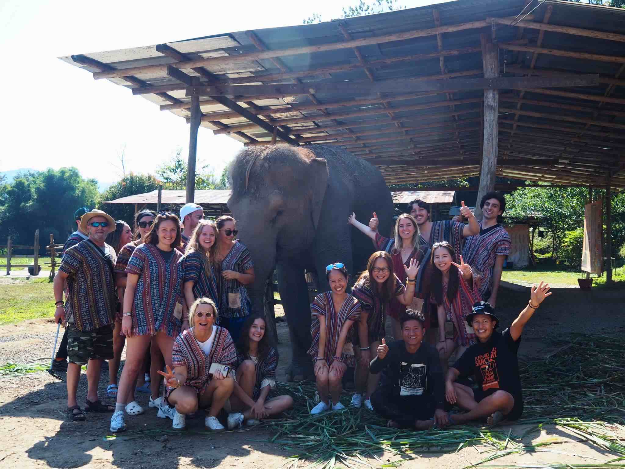 清邁大象友善體驗營Elephant Jungle Sanctuary團體照