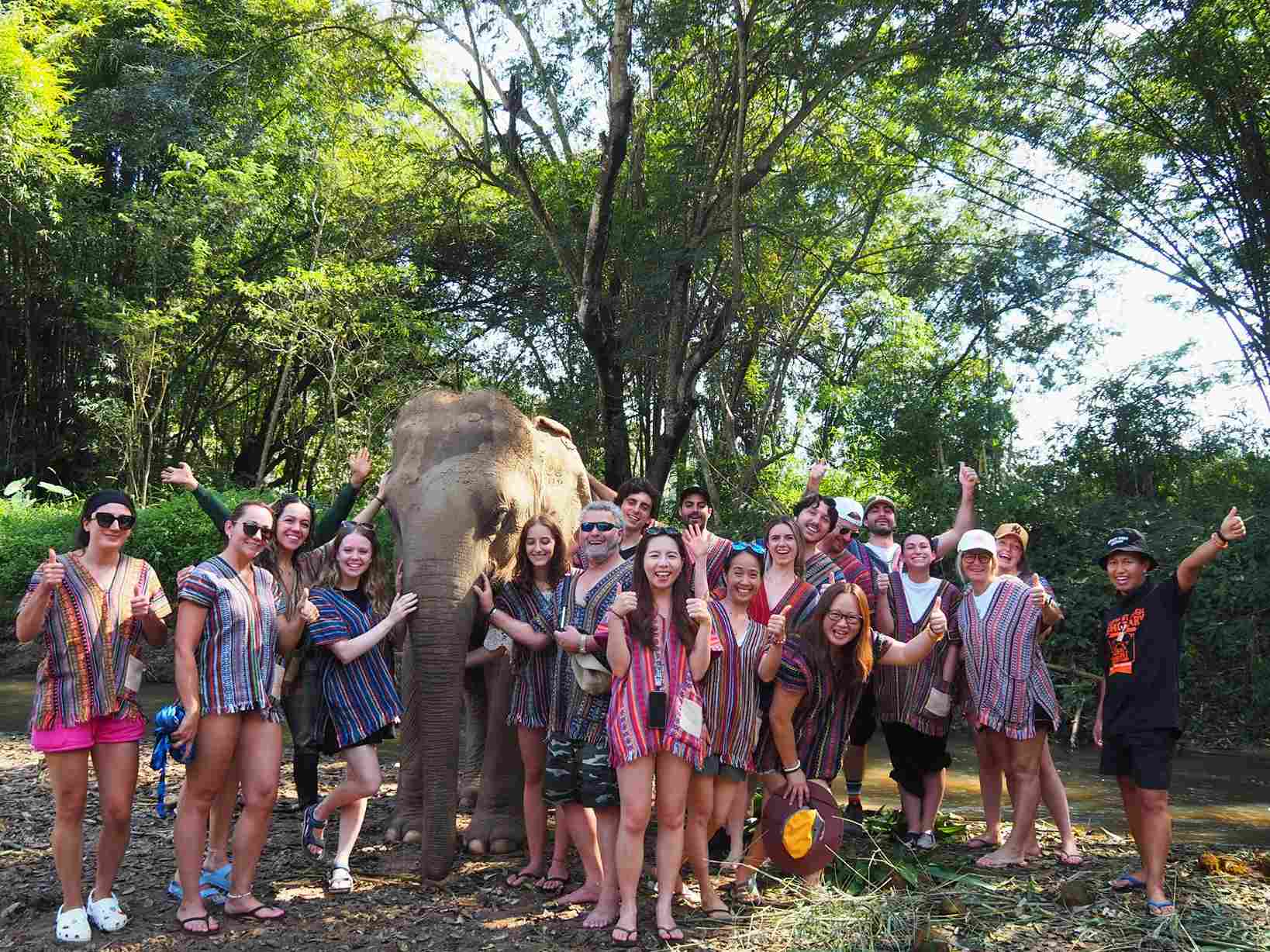 清邁大象友善體驗營Elephant Jungle Sanctuary團體照