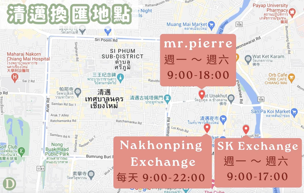 清邁換錢地點 清邁換錢地點