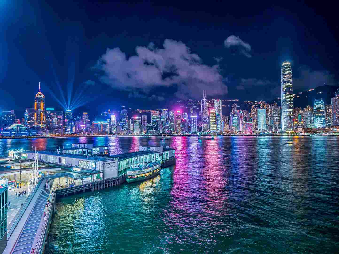 香港自由行 香港三天兩夜 香港景點 維多利亞港夜景 幻彩詠香江