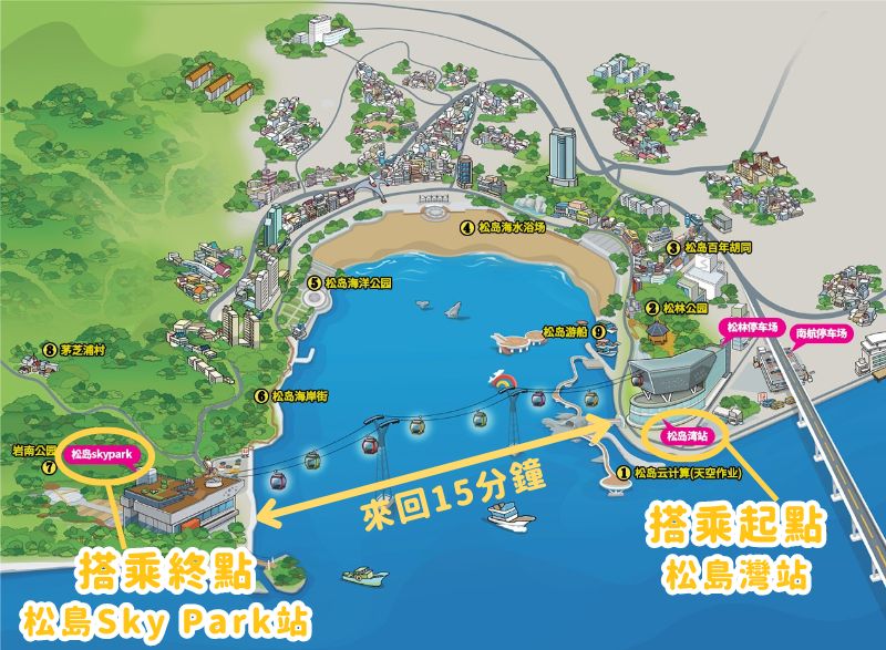 釜山松島海上纜車地圖 釜山松島海上纜車地圖