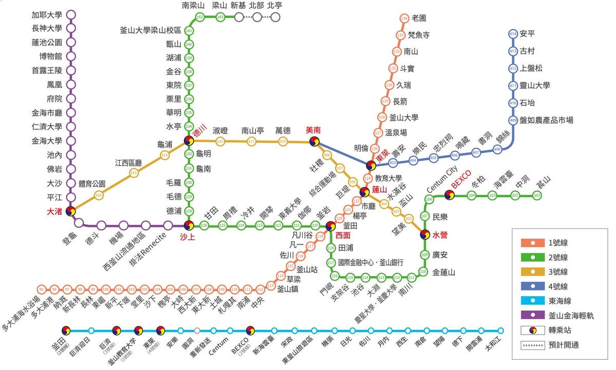 釜山地鐵圖 釜山地鐵圖