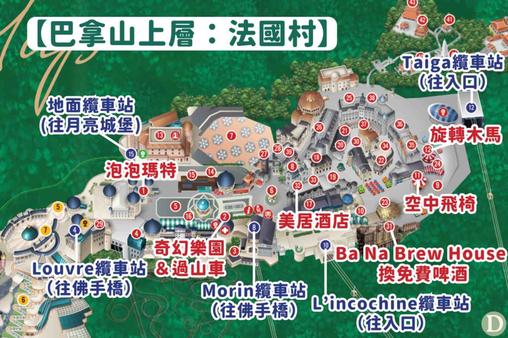 巴拿山上層法國村景點 巴拿山上層法國村景點