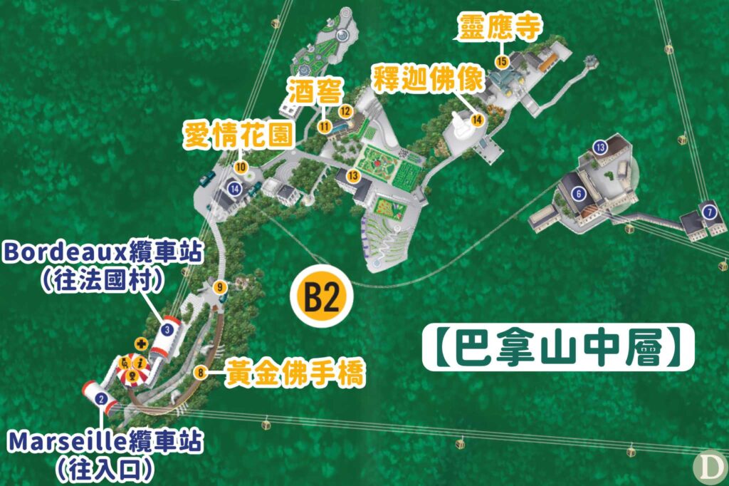 巴拿山中層景點 巴拿山中層景點