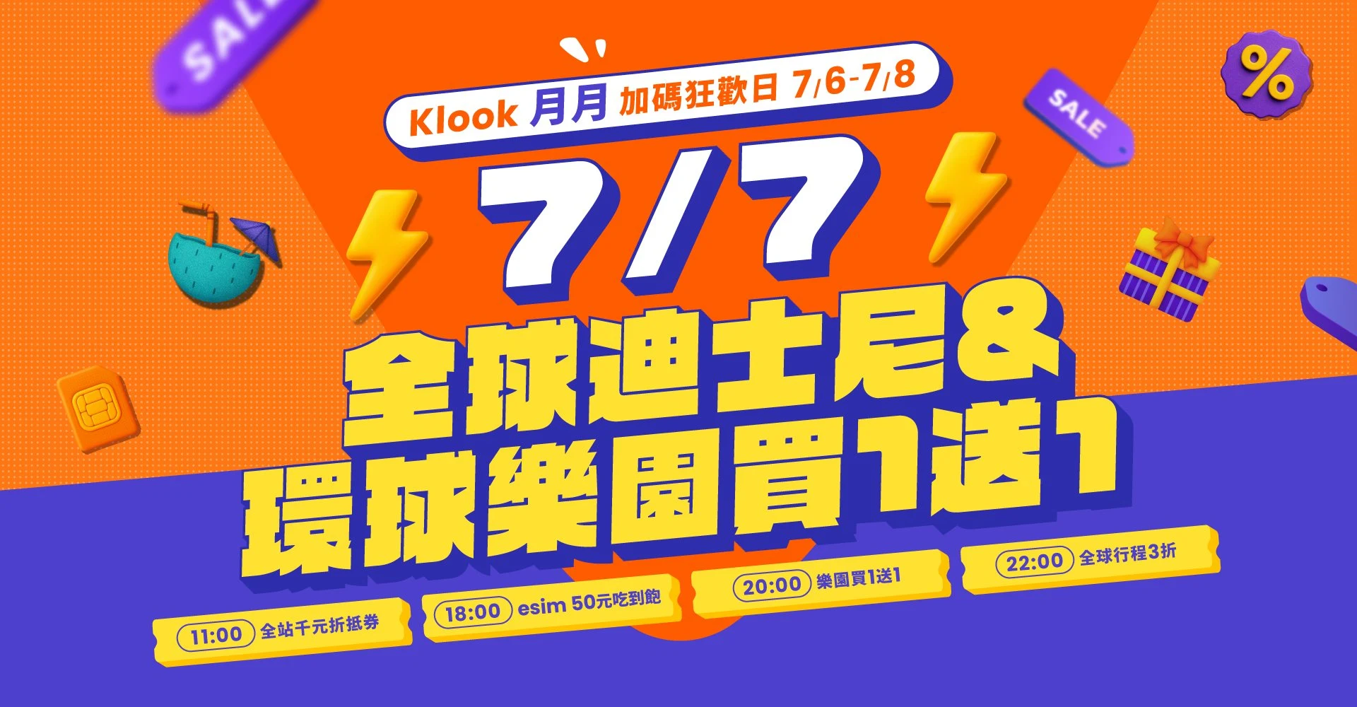 Klook 月月加碼狂歡日活動