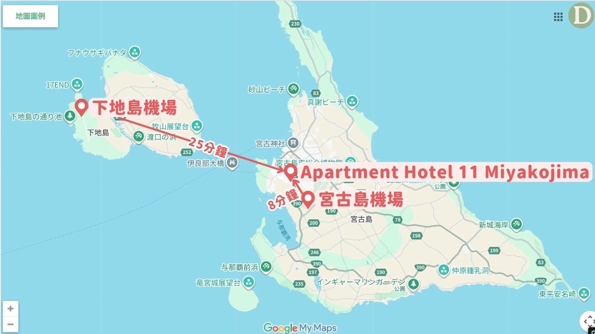 Apartment Hotel 11 Miyakojima 位置