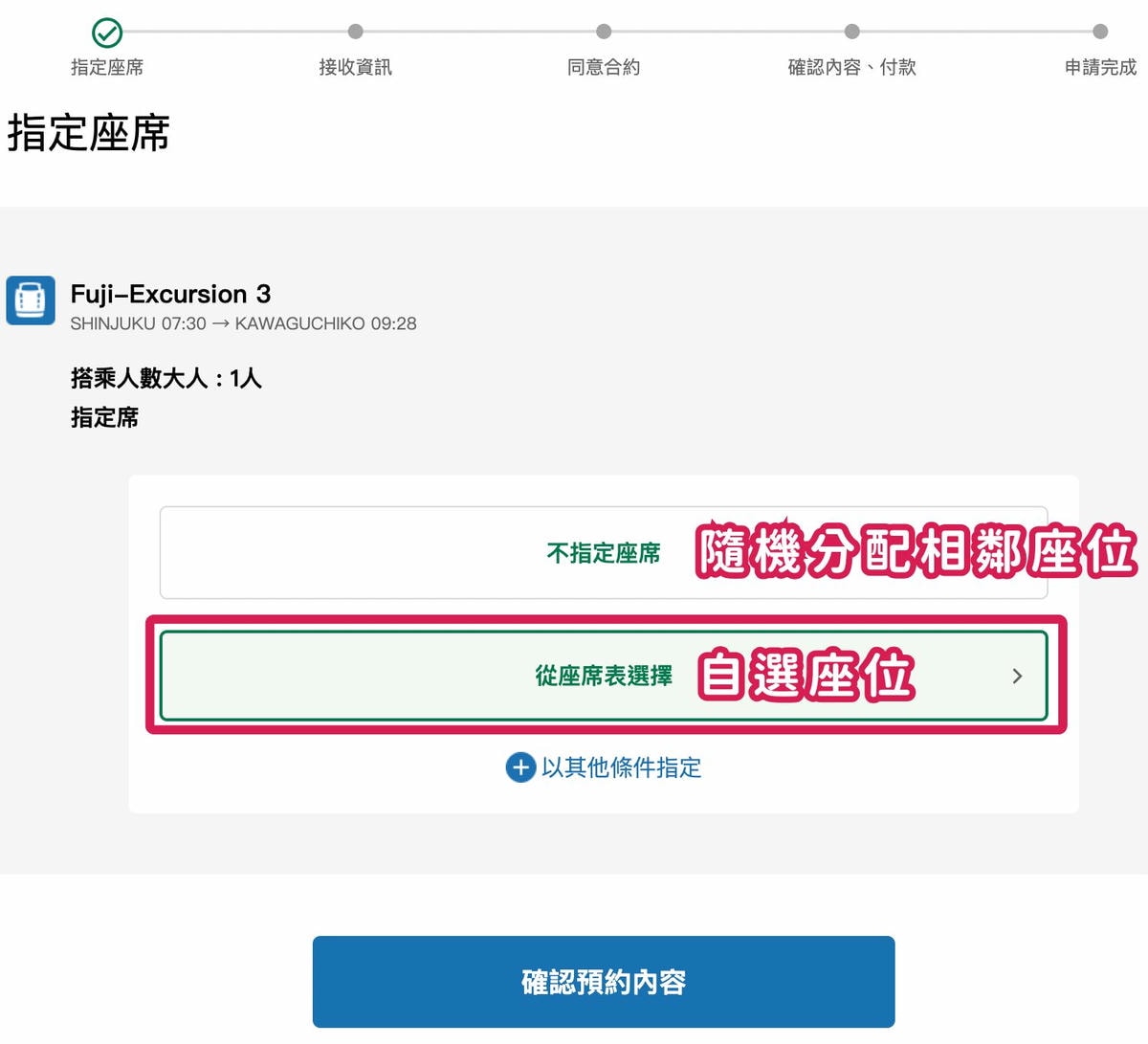 JR Pass東京廣域周遊券預約富士回遊座位 JR Pass東京廣域周遊券預約富士回遊座位