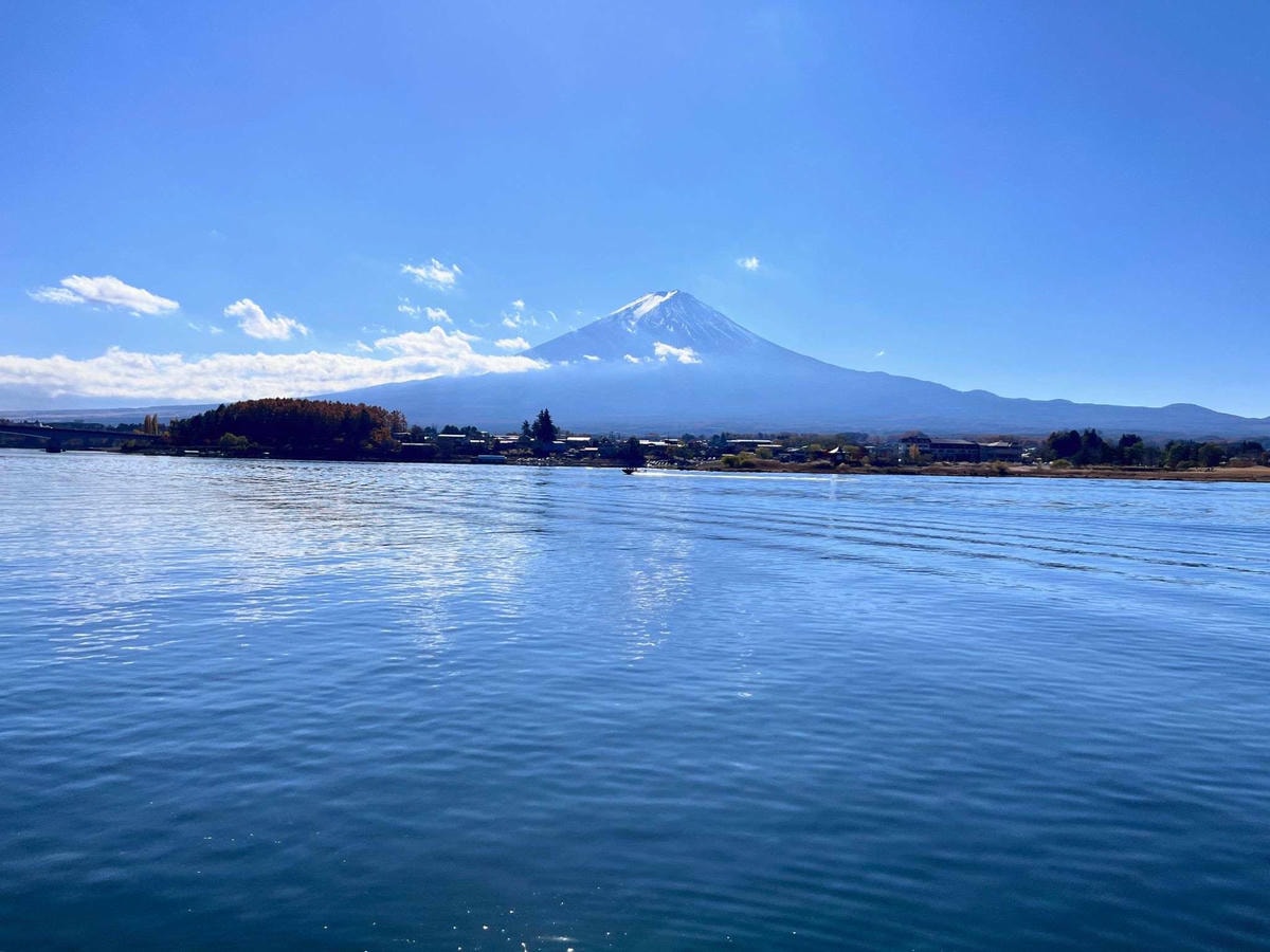 河口湖遊覽船天晴號看富士山