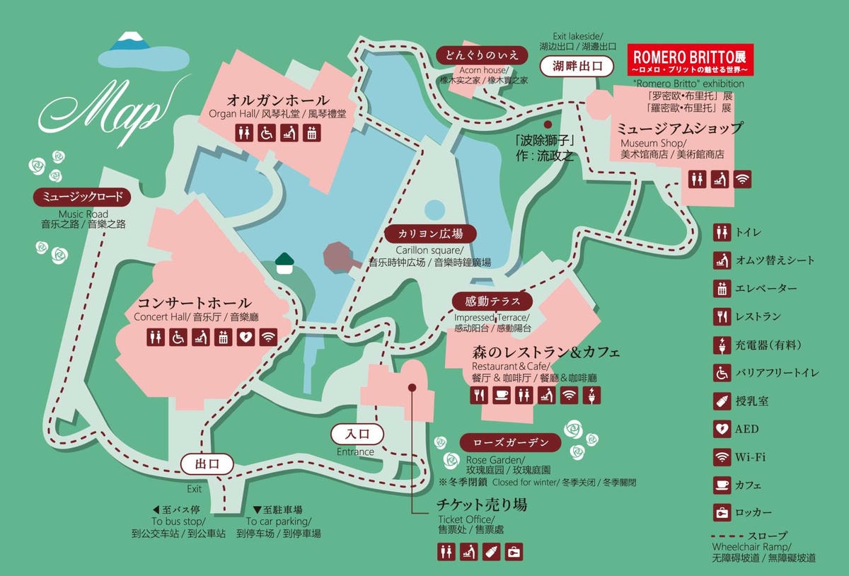 河口湖音樂森林美術館地圖