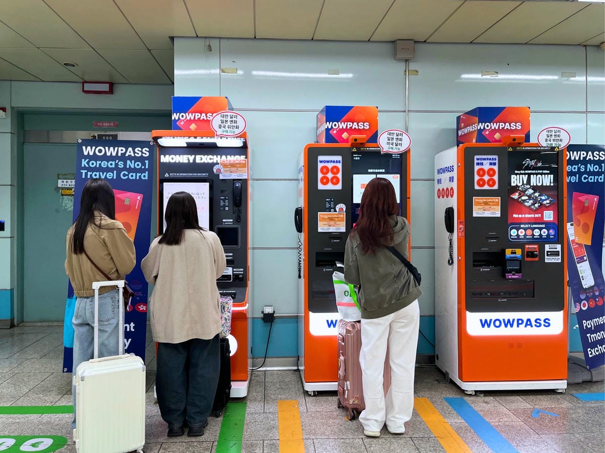 金浦機場到弘大機場快線Wowpass機台 金浦機場到弘大機場快線Wowpass機台